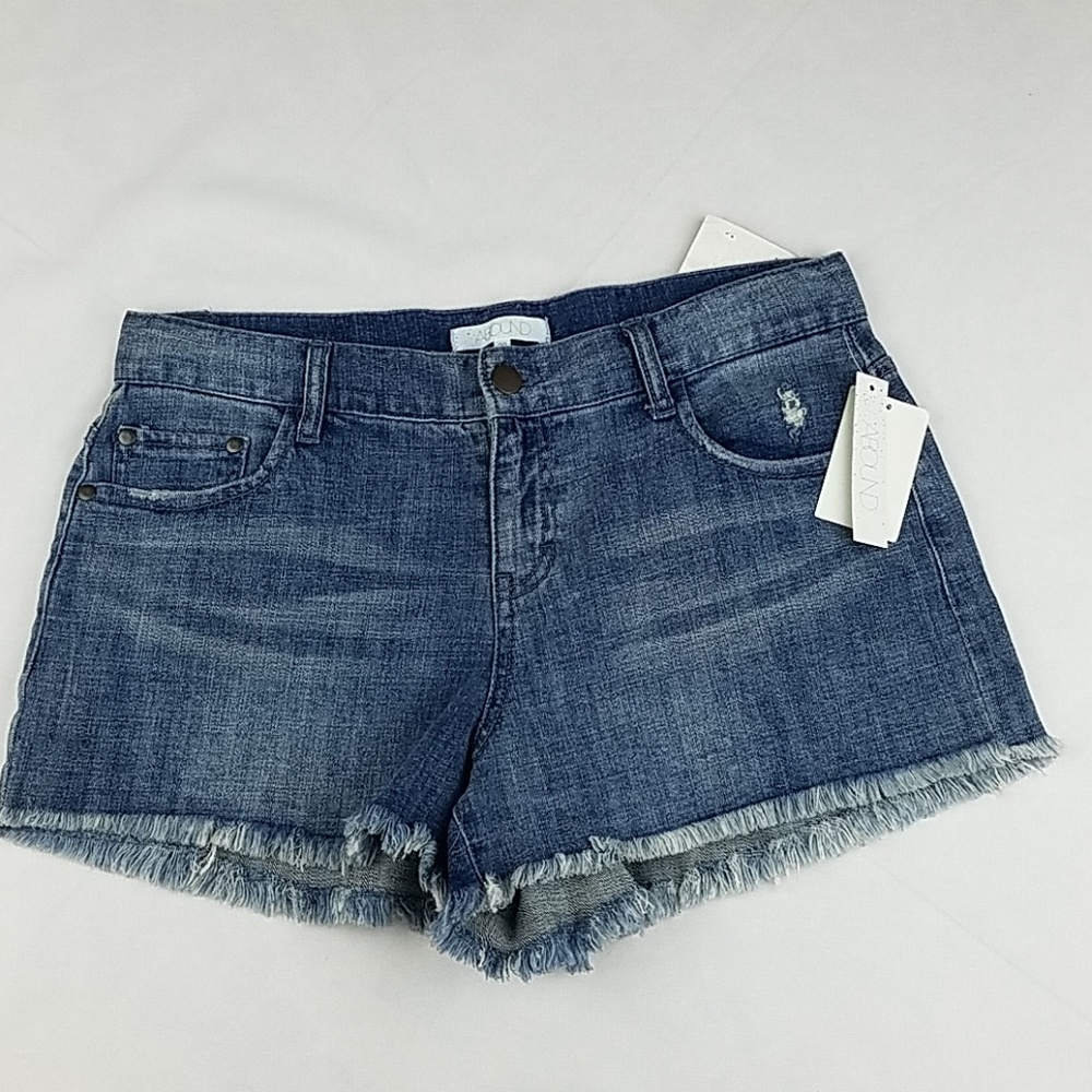 Abound Women 29 Jeans Shorts Distressed Blue Raw Western Grunge Street